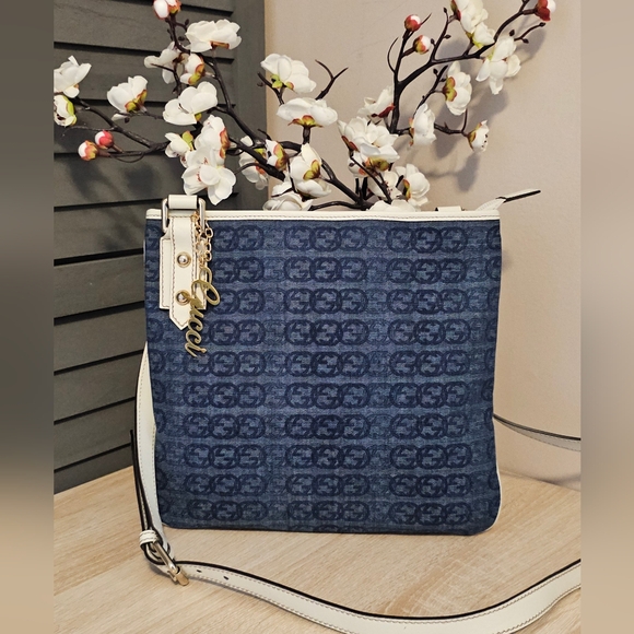 Authentic GUCCI Monogram GG Denim Crossbody ๐ - Picture 1 of 13